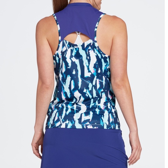 NWT Slazenger Women's Fragment Back Slit Sleeveless Golf Polo in Medium - Picture 3 of 10